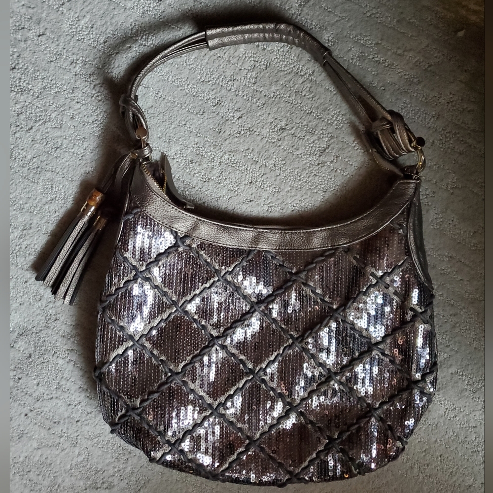 Big Buddha Sequined Vegan Shoulder Bag